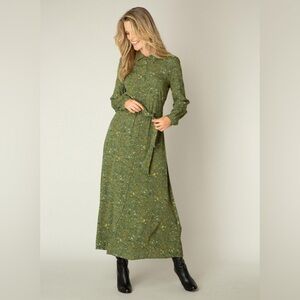 Vintage YEST Ouda Maxi Army/Multi-Colour new Feminine Boho Dress Size 6